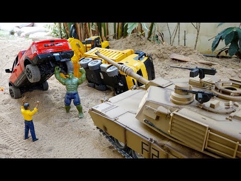 탱크 장난감 포크레인 중장비 트럭놀이 Tank Toy Helps Excavator Truck