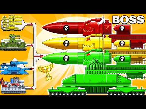 Monster tank: HYBRID DORA ROCKET  vs MEGA TANK  – Cartoons about tank/Nina tank cartoon