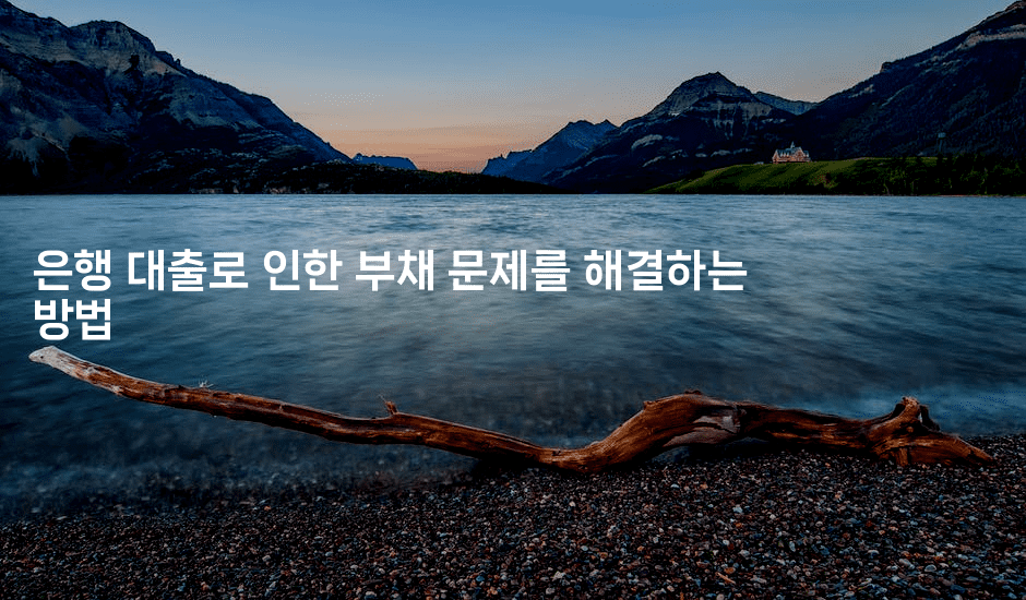 은행 대출로 인한 부채 문제를 해결하는 방법-웨폰뱅크