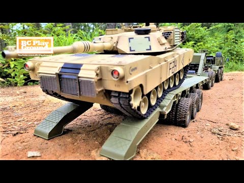 RC TANK Heng Long M1A2 Abrams TK6.1s + HG P806 Trailer(Full Ver) 헝롱 에이브람스 탱크 8륜 트레일러